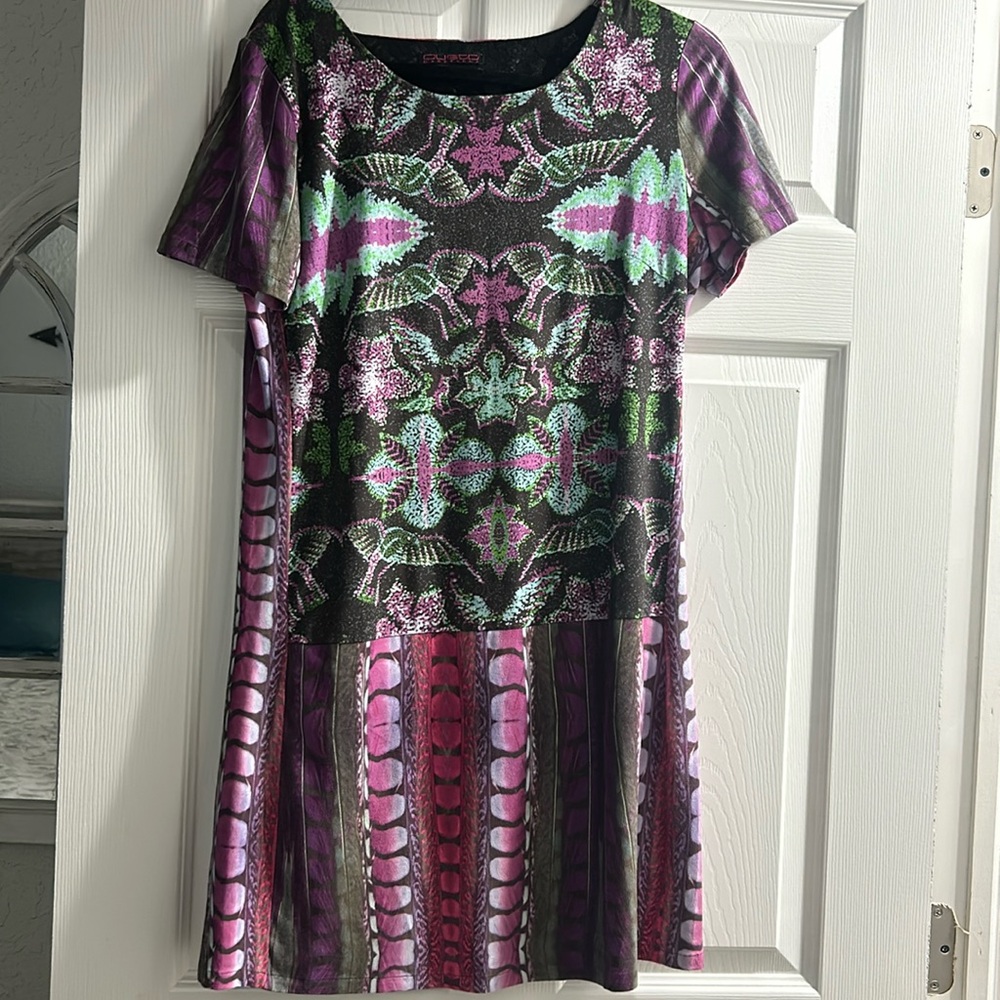 CUSTO Barcelona Chamois Shift Mini Dress size 3